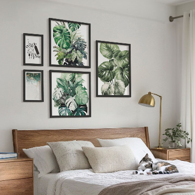 Framed photo set Abstract plant quotes