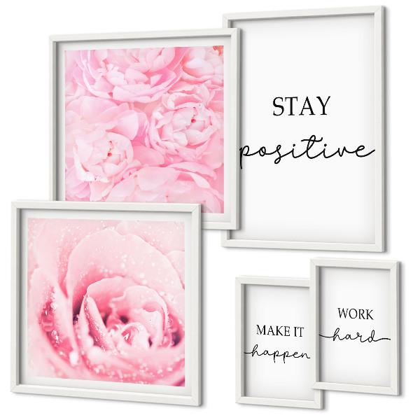 Gallery wall Motivational flower quotes