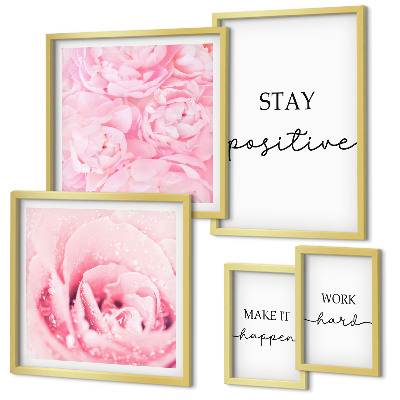 Gallery wall Motivational flower quotes