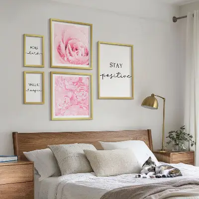 Motivational flower quotes gallery wall motivational floral art set