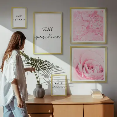 Motivational flower quotes gallery wall motivational floral art set