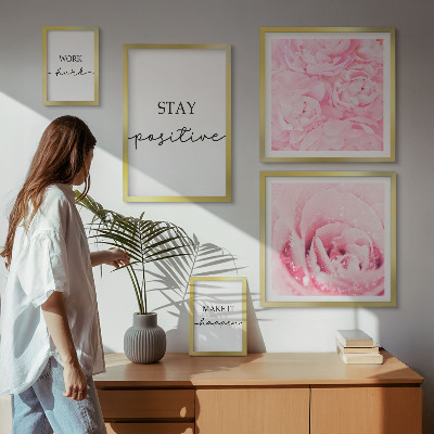 Gallery wall Motivational flower quotes