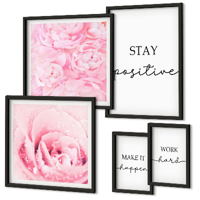 Gallery wall Motivational flower quotes