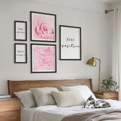 Motivational flower quotes gallery wall motivational floral art set