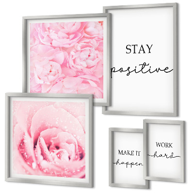 Gallery wall Motivational flower quotes