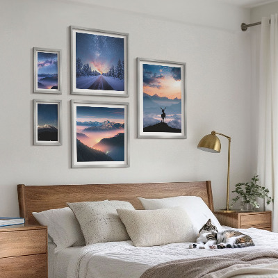 Gallery wall Mountain landscapes at night