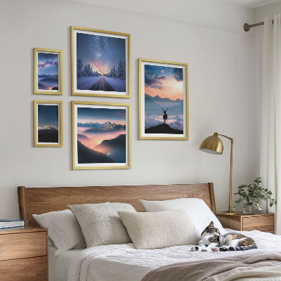 Gallery wall Mountain landscapes at night