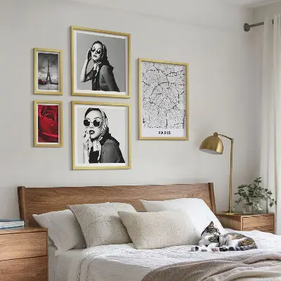 5 Piece Paris Fashion Wall Art Set stylish Parisian chic accents