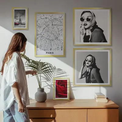 5 Piece Paris Fashion Wall Art Set stylish Parisian chic accents