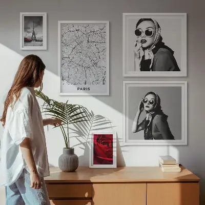 5 Piece Paris Fashion Wall Art Set stylish Parisian chic accents