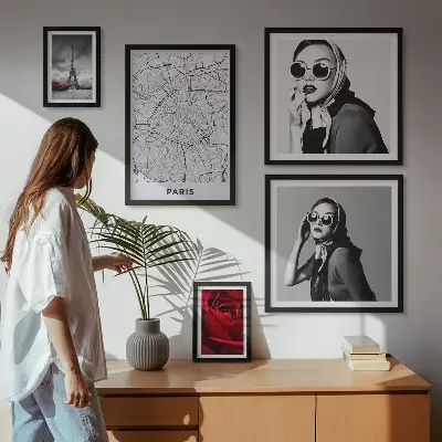 5 Piece Paris Fashion Wall Art Set stylish Parisian chic accents