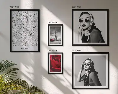 5 Piece Paris Fashion Wall Art Set stylish Parisian chic accents