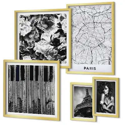 Gallery wall set elegant Parisian architecture design