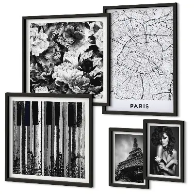 Gallery wall set elegant Parisian architecture design