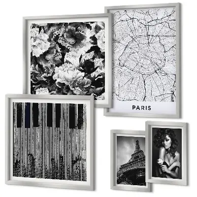 Gallery wall set elegant Parisian architecture design