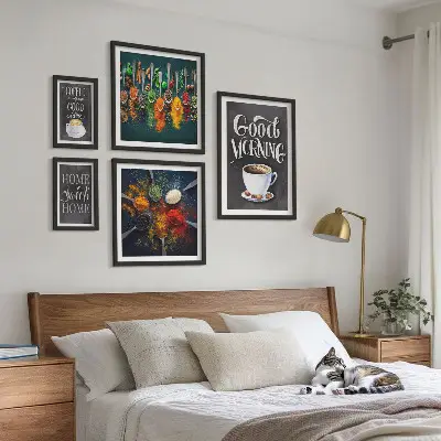 Coffee wall art set coffee beverage theme for enthusiasts