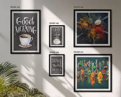 Coffee wall art set coffee beverage theme for enthusiasts