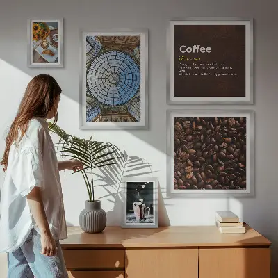 Set of 5 rustic style coffee and sweets wall art pieces rustic style coffee and sweets wall art set of 5 pieces