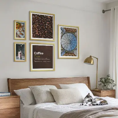 Set of 5 rustic style coffee and sweets wall art pieces rustic style coffee and sweets wall art set of 5 pieces
