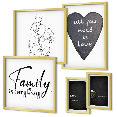 Gallery wall Family values, love, closeness