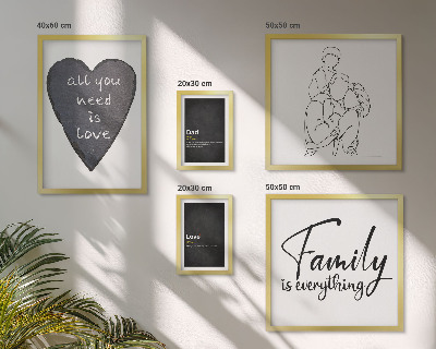 Gallery wall Family values, love, closeness