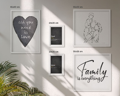 Gallery wall Family values, love, closeness