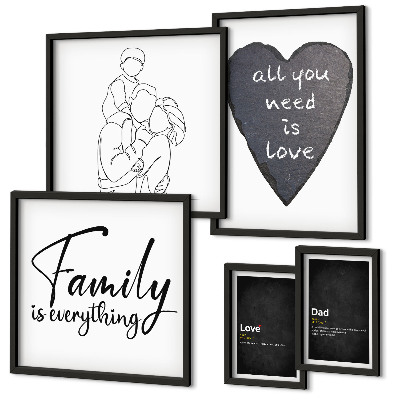 Gallery wall Family values, love, closeness