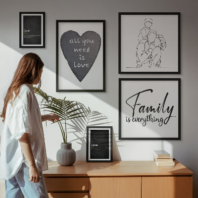 Gallery wall Family values, love, closeness