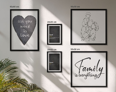Gallery wall Family values, love, closeness