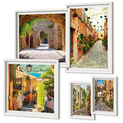 Gallery Wall charming green city streets print