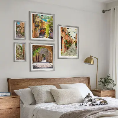 Gallery Wall charming green city streets print