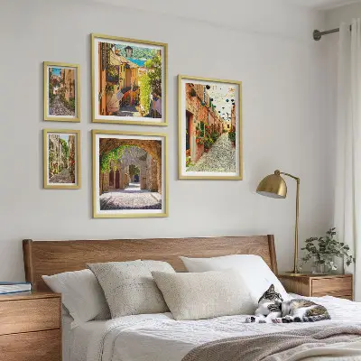 Gallery Wall charming green city streets print