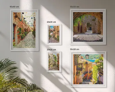 Gallery Wall charming green city streets print