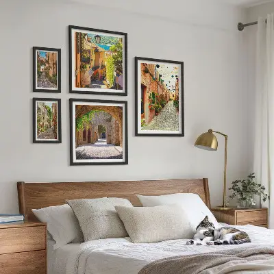 Gallery Wall charming green city streets print
