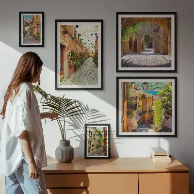 Gallery Wall charming green city streets print