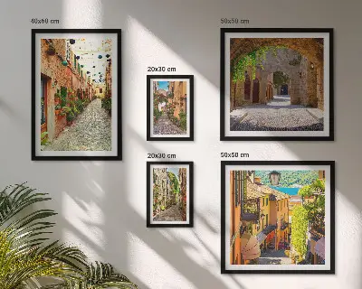 Gallery Wall charming green city streets print
