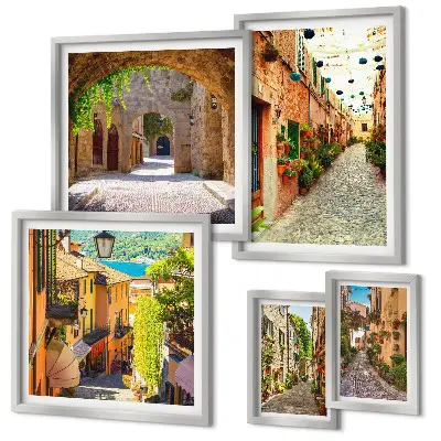 Gallery Wall charming green city streets print