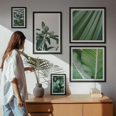 Framed photo set Tropical plant inspirations