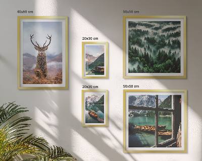 Set of 5 wall art pieces Nature wild animals mountains