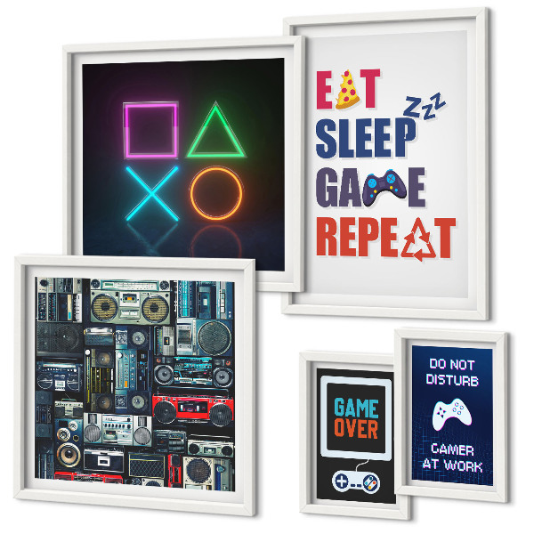 Framed photo set Stylish decorations for gamers