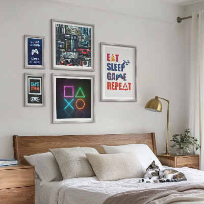 Framed photo set Stylish decorations for gamers