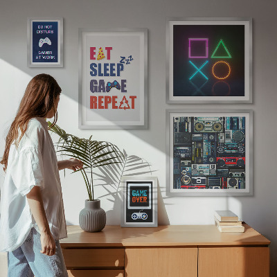 Framed photo set Stylish decorations for gamers