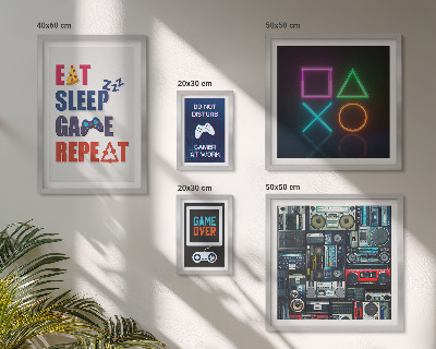 Framed photo set Stylish decorations for gamers
