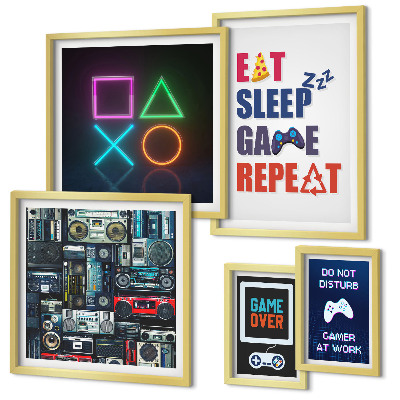 Framed photo set Stylish decorations for gamers