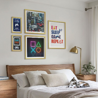 Framed photo set Stylish decorations for gamers