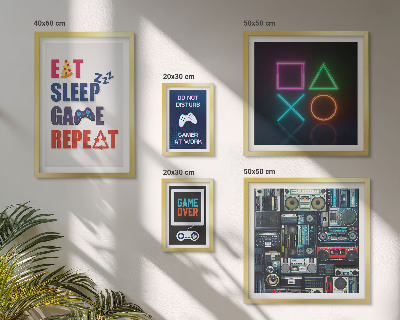 Framed photo set Stylish decorations for gamers