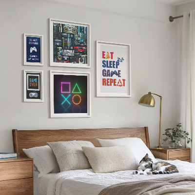 Framed photo set Stylish decorations for gamers