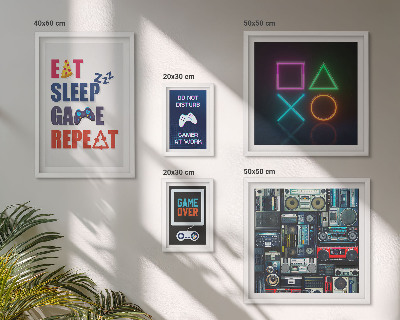 Framed photo set Stylish decorations for gamers