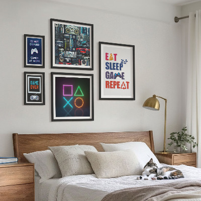 Framed photo set Stylish decorations for gamers