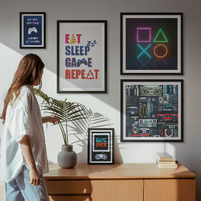 Framed photo set Stylish decorations for gamers